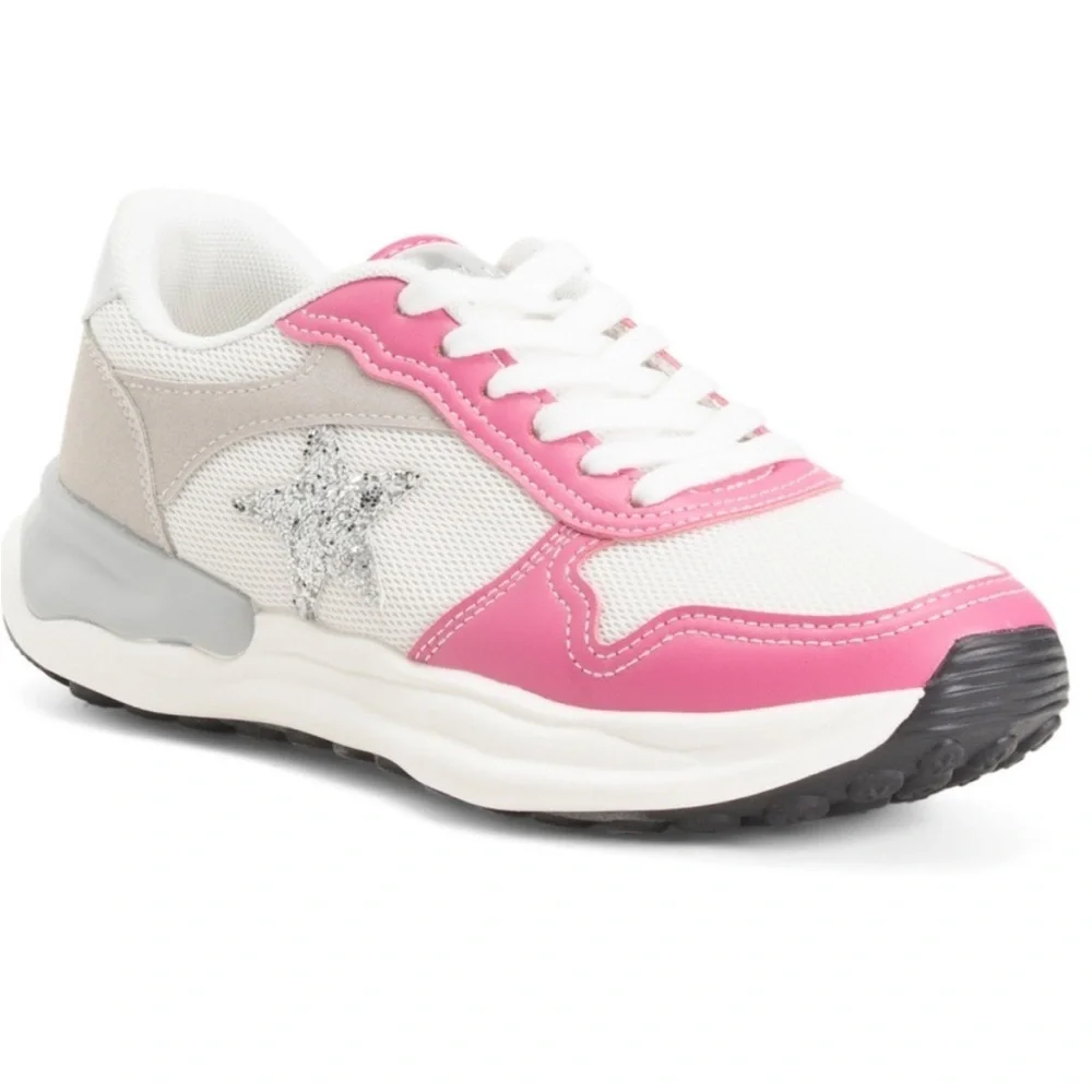 Vintage Havana Women’s Shoes/Sneakers | Color: White/Glitter Silver/Fuchsia |NEW